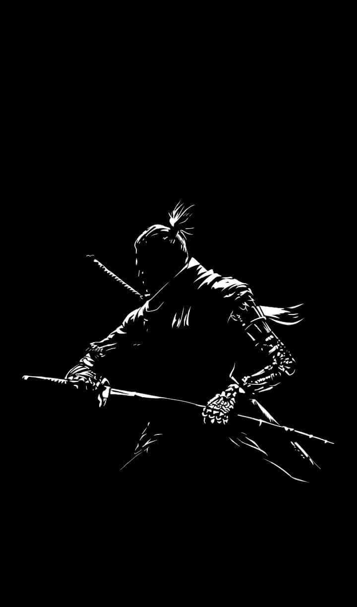 Silhouetteof Samurai Warrior Wallpaper