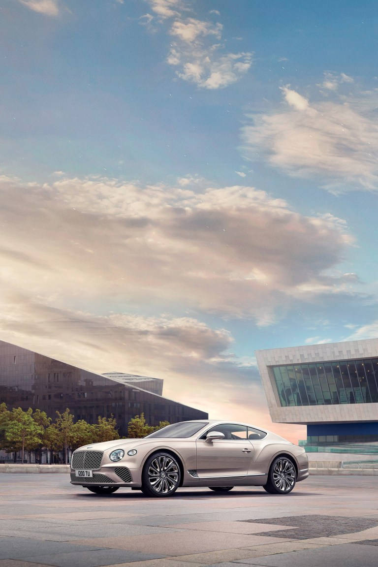 Silver 2021 Bentley Continental Gt Iphone Wallpaper