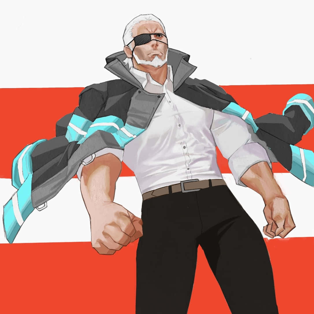 Silver Haired Anime Character Power Pose Wallpaper