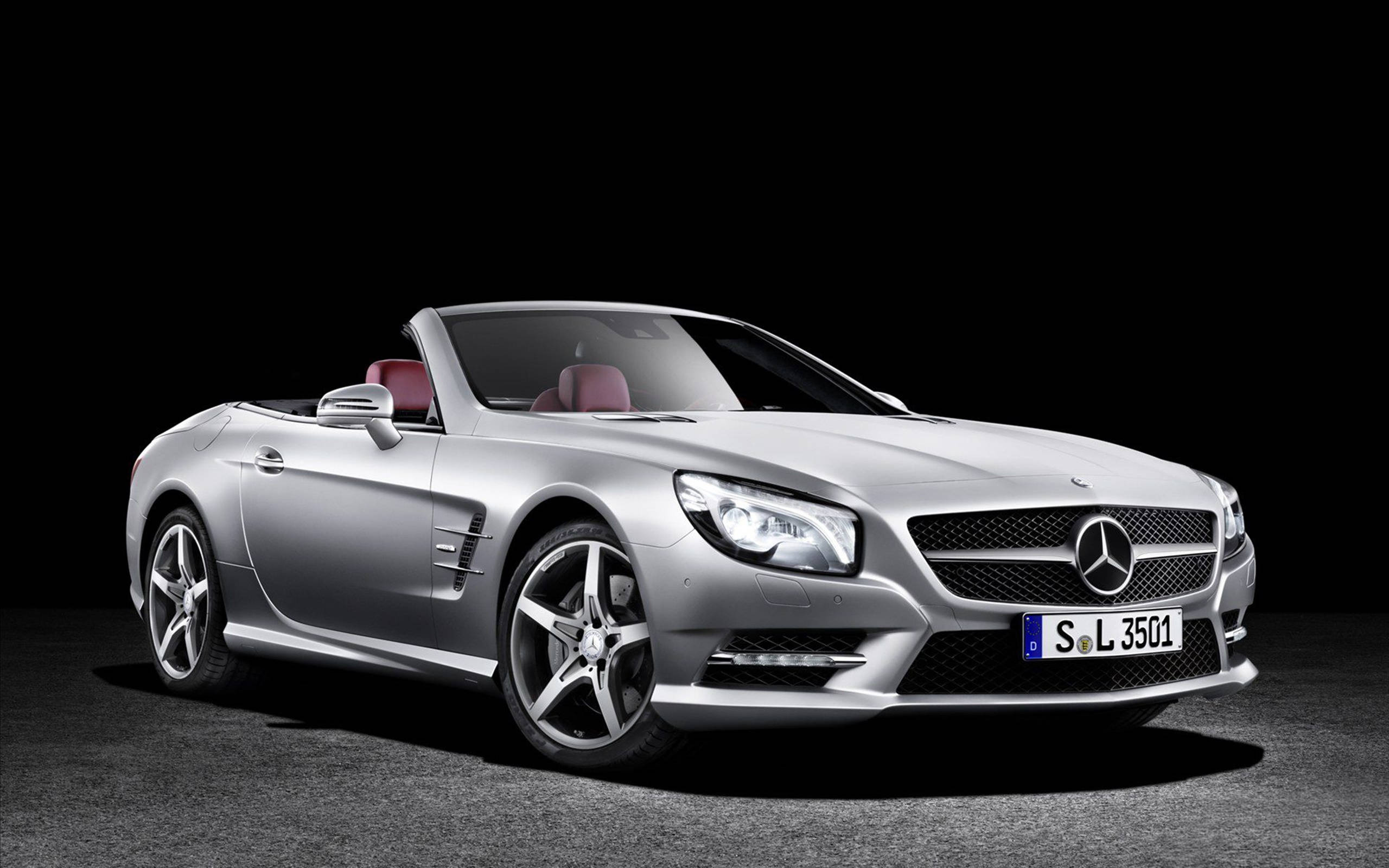 Silver Mercedes-benz Convertible Car Hd Wallpaper