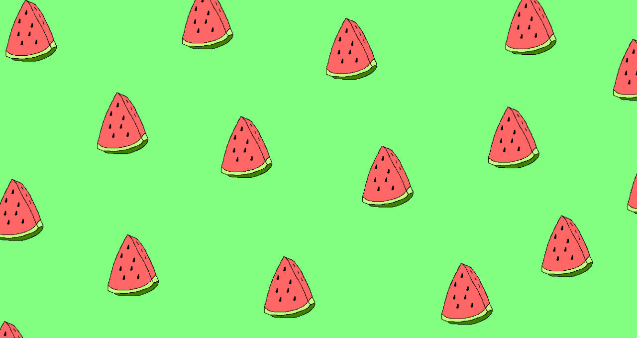 Simple And Cute Watermelon Pattern Art Wallpaper