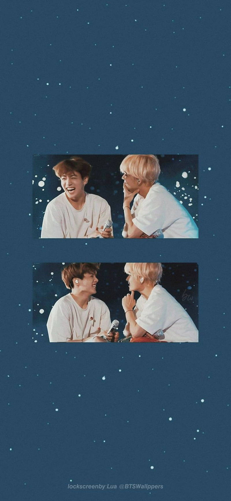 Simple Blue Galaxy Taekook Bts Wallpaper