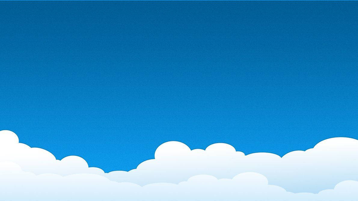 Simple Cartoon Clouds Sky Wallpaper