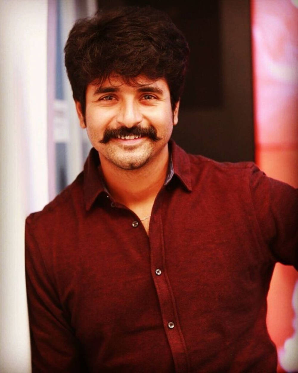 Sivakarthikeyan Red Shirt Wallpaper