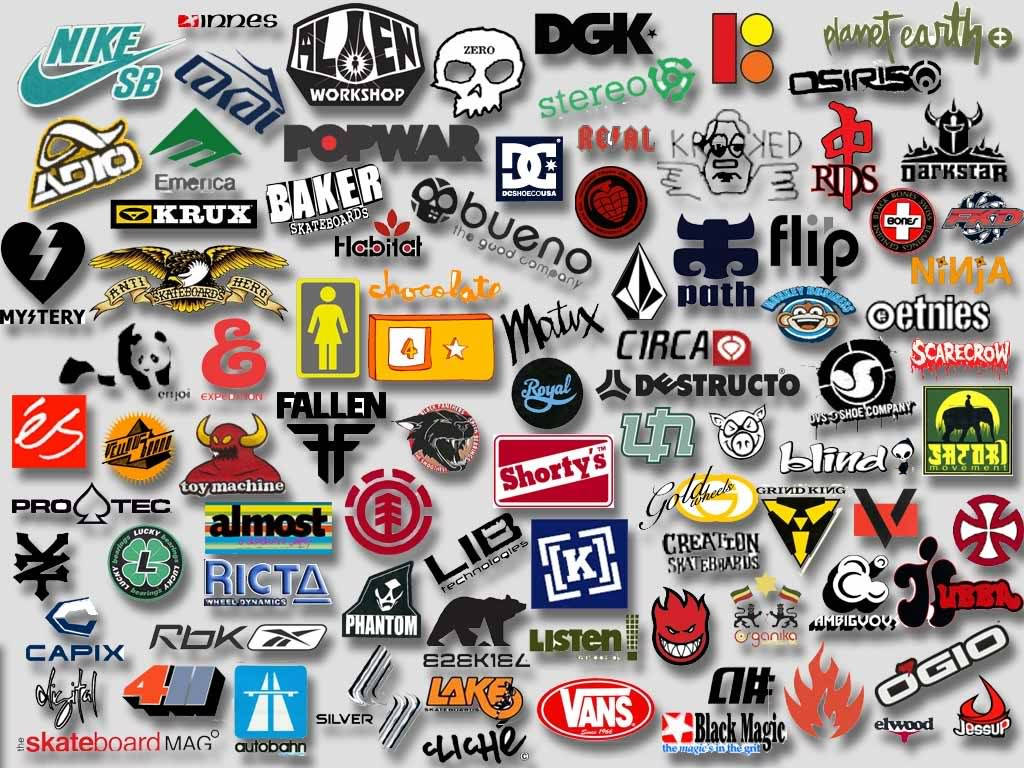 Skateboard Brand Logos Wallpaper