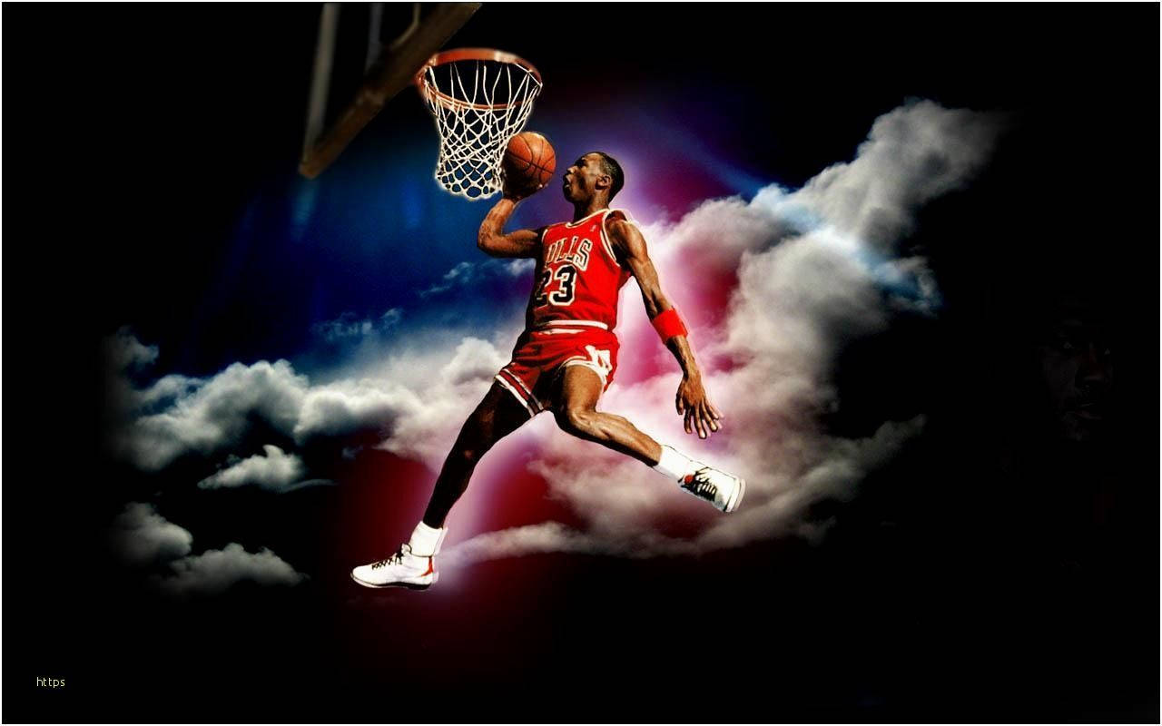 Sky-high Dunk Michael Jordan Wallpaper