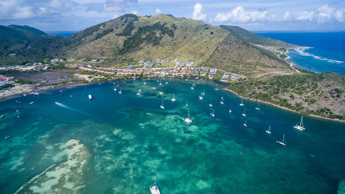 Sky View Of Sint Maarten's Coast Wallpaper