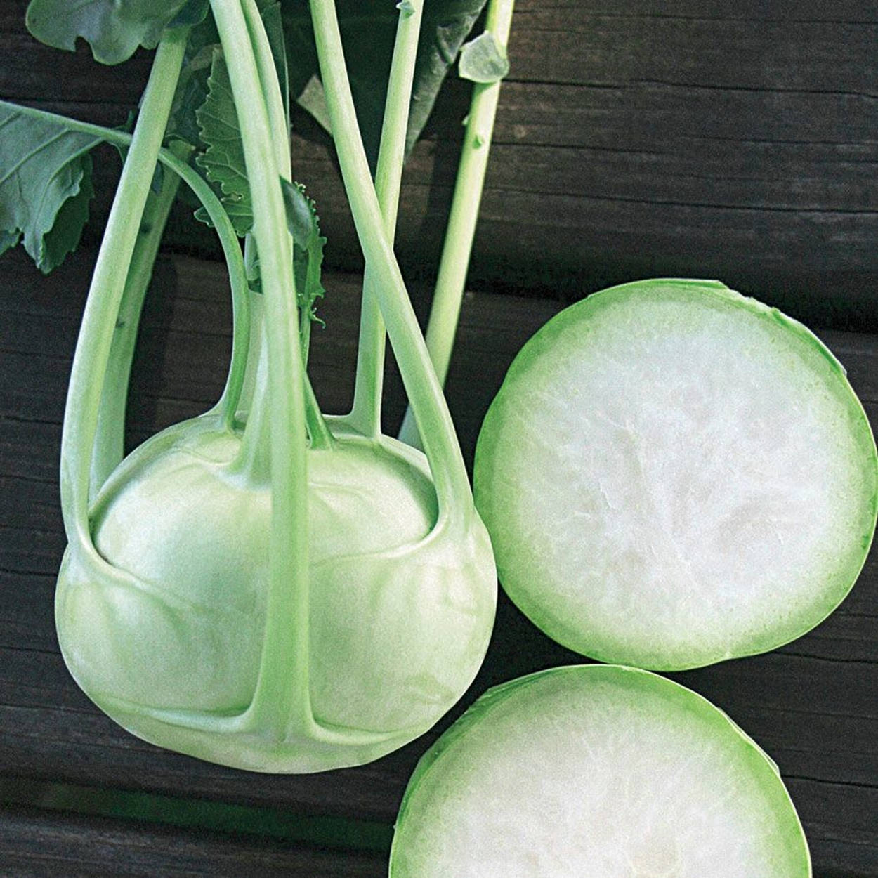 Sliced Kohlrabi Vegetables Wallpaper