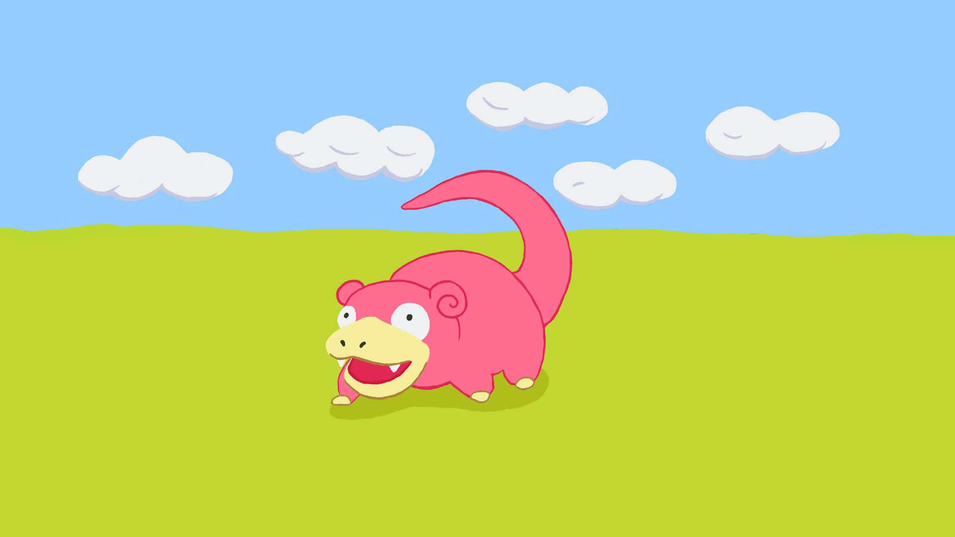 Slowpoke Pokémon Card Showcasing Its Unique Abilities Wallpaper