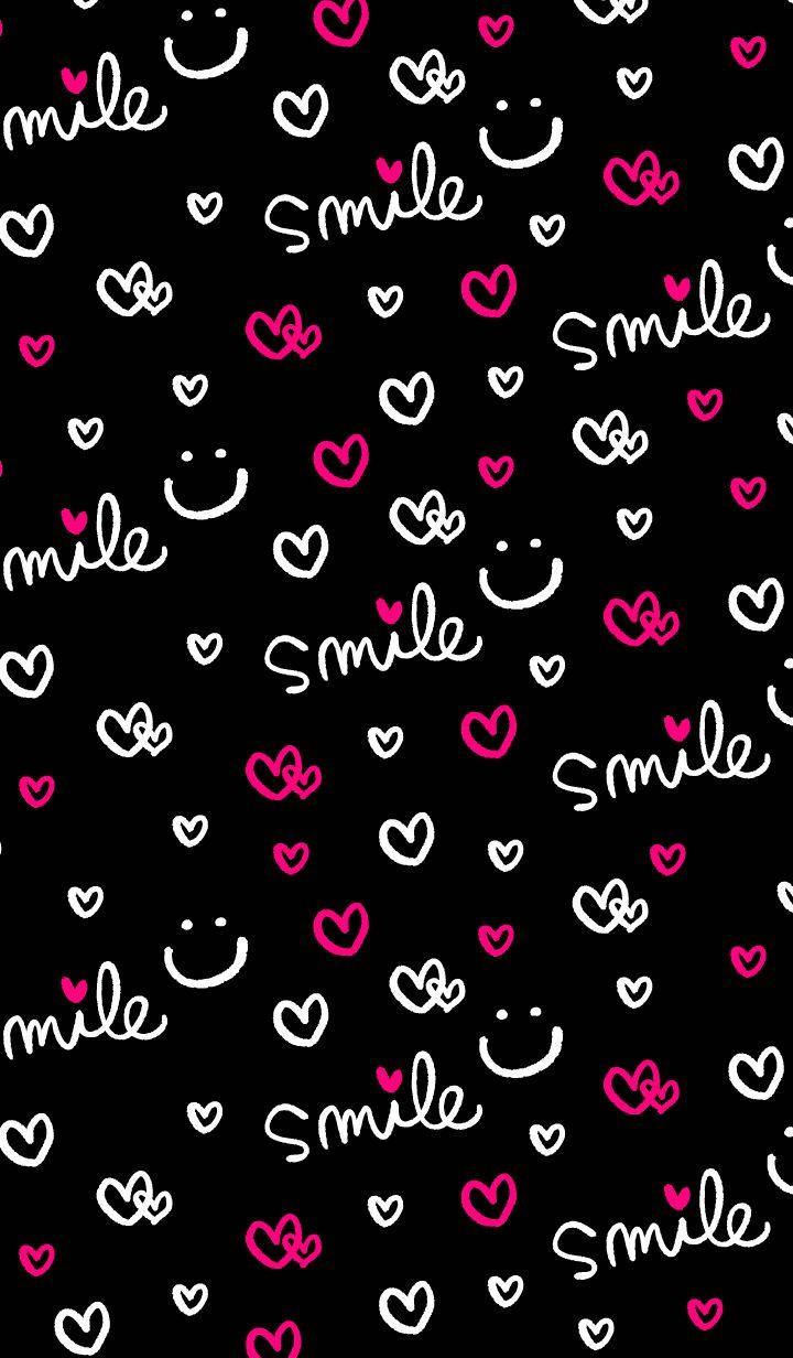 Smile Doodle Hearts Theme Wallpaper
