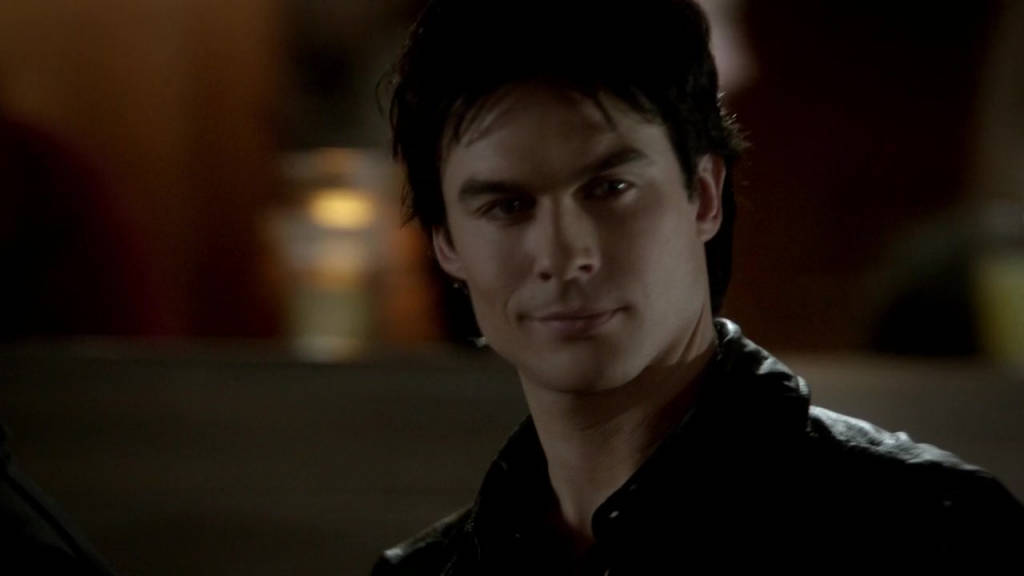 Smirking Damon Salvatore Wallpaper