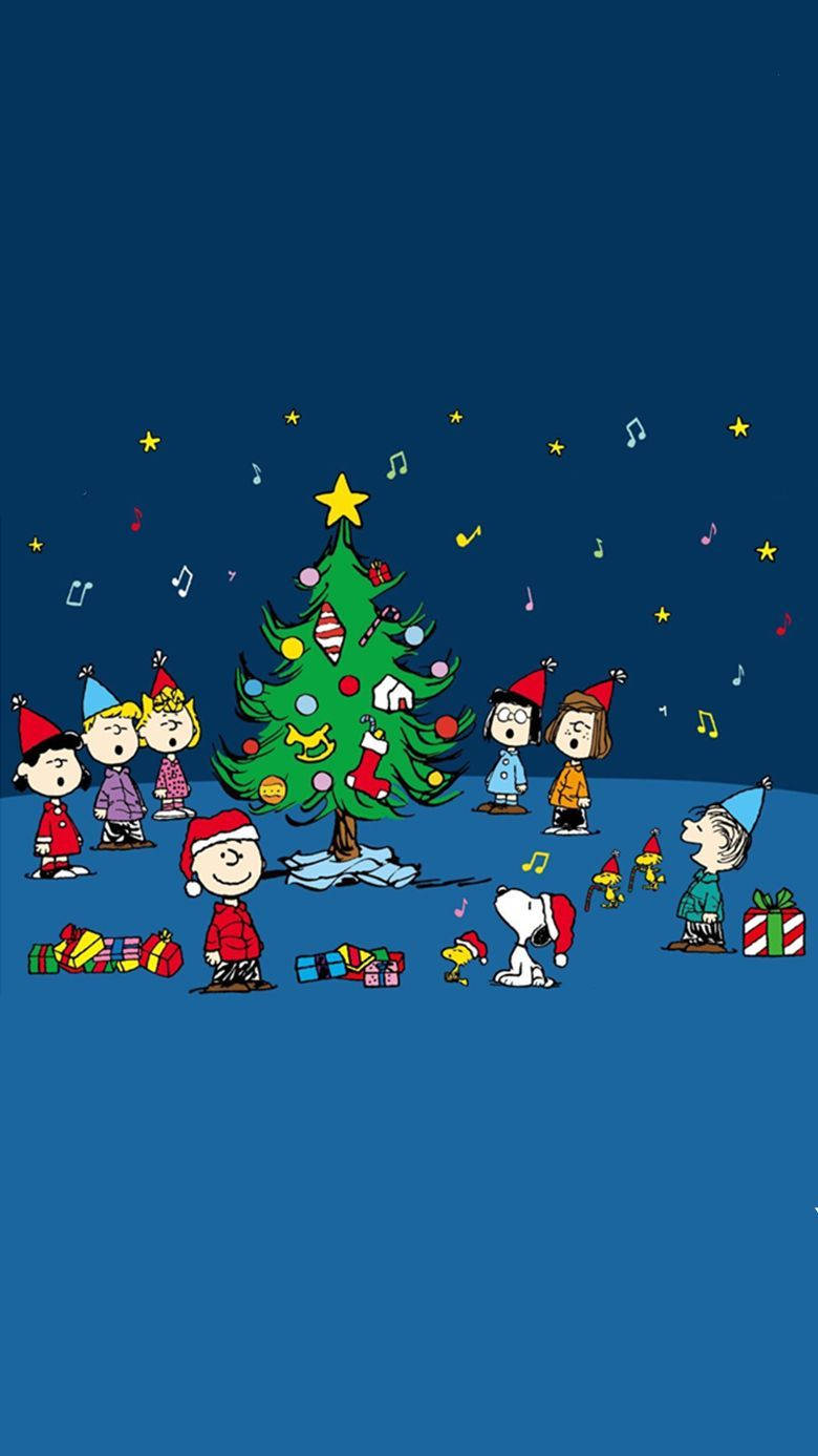 Snoopy Gang On Christmas Wallpaper