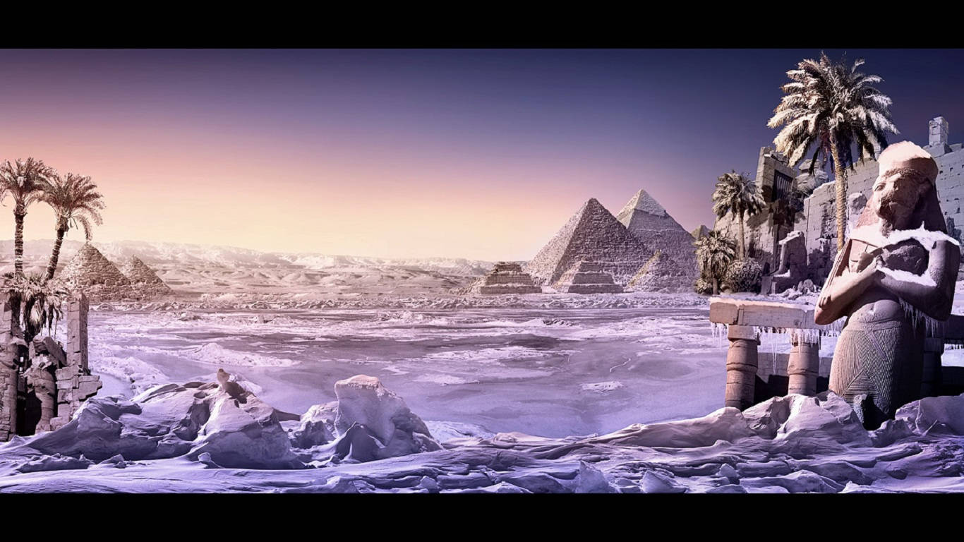 Snow In Egypt Wallpaper