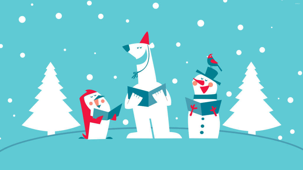 Snowman Funny Christmas Wallpaper