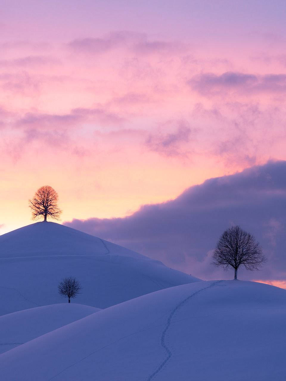 Snowy Mountains Beautiful Phone Wallpaper