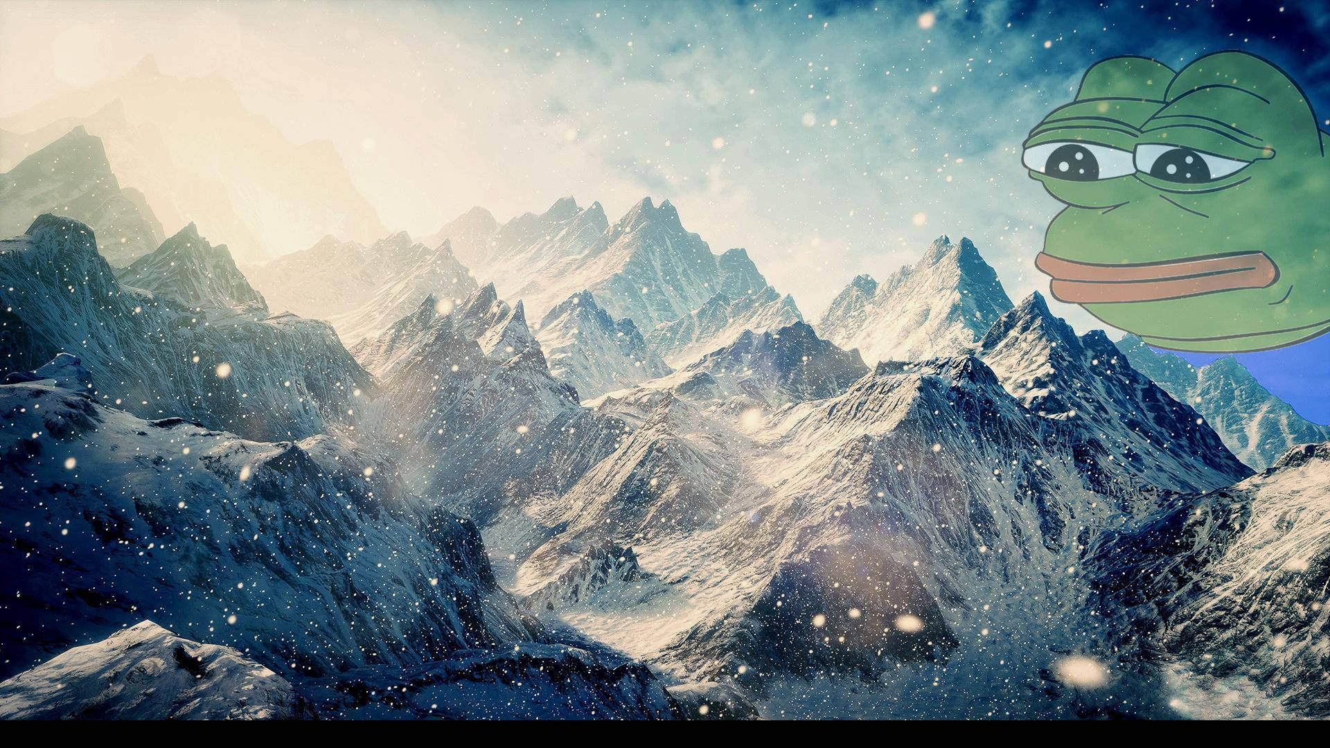 Snowy Mountains Sad Meme Wallpaper