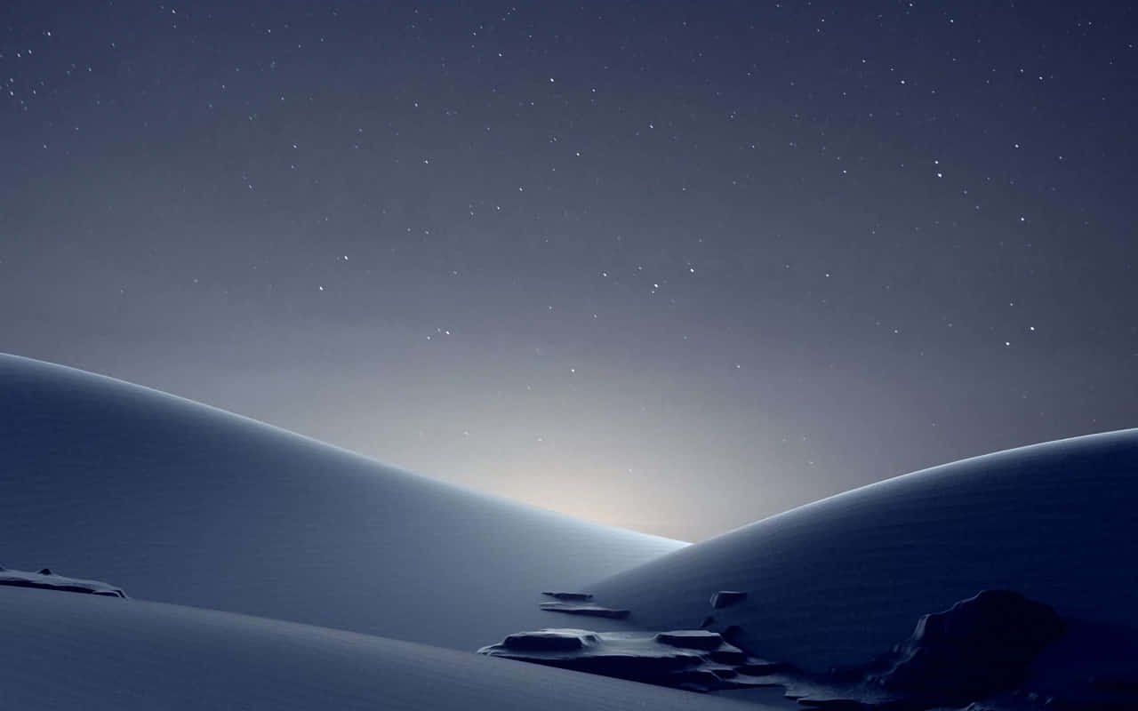 Snowy Night Scape Wallpaper Wallpaper