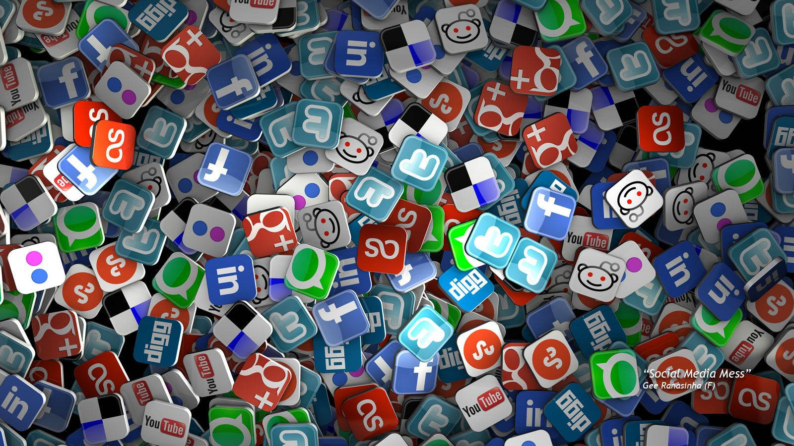 Social Media Network Mess Wallpaper