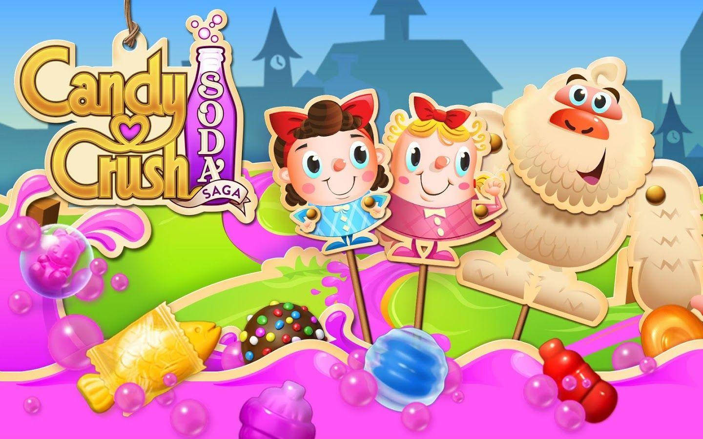 Soda Style Candy Crush Saga Sisters With Mr.yetti Wallpaper