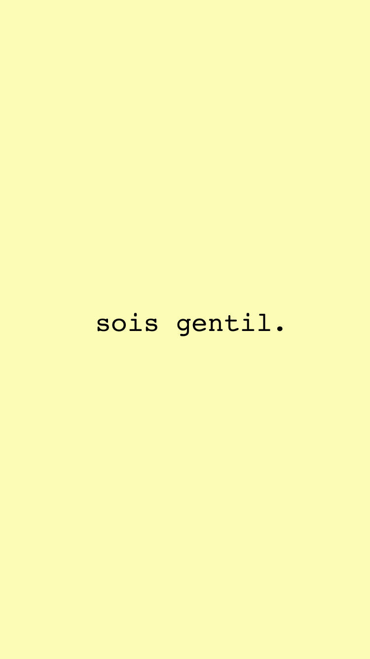 Sois Gentil Plain Yellow Phone Wallpaper