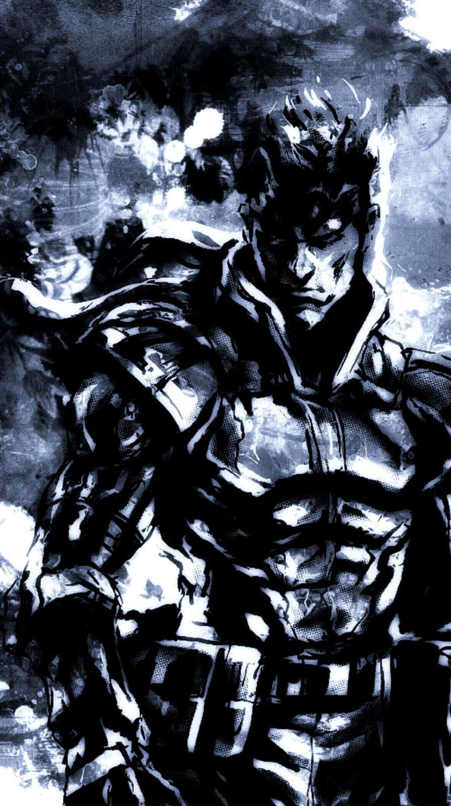 Solid Snake In Black And White Wallpaper