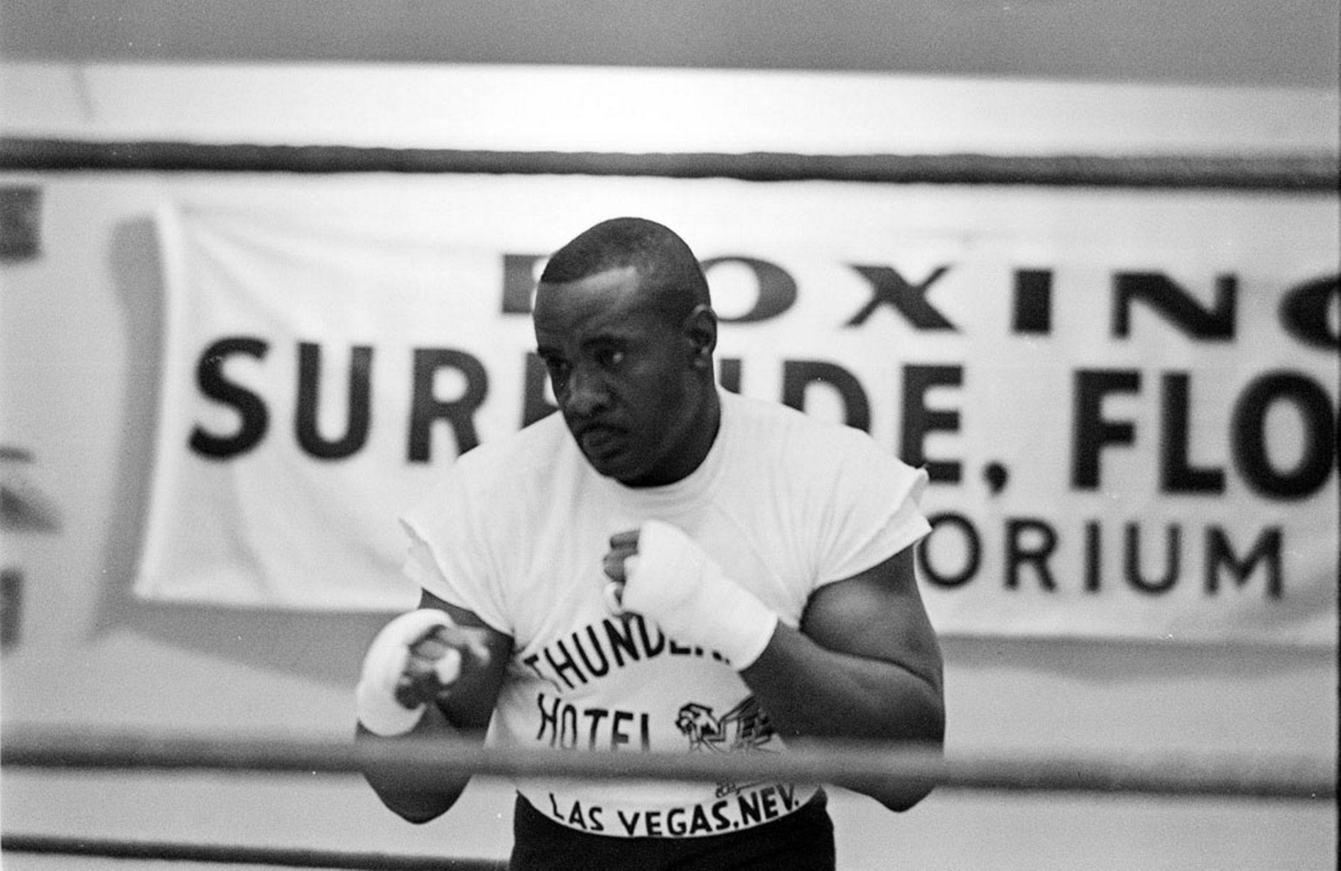 Sonny Liston Wearing Hand Wraps Wallpaper