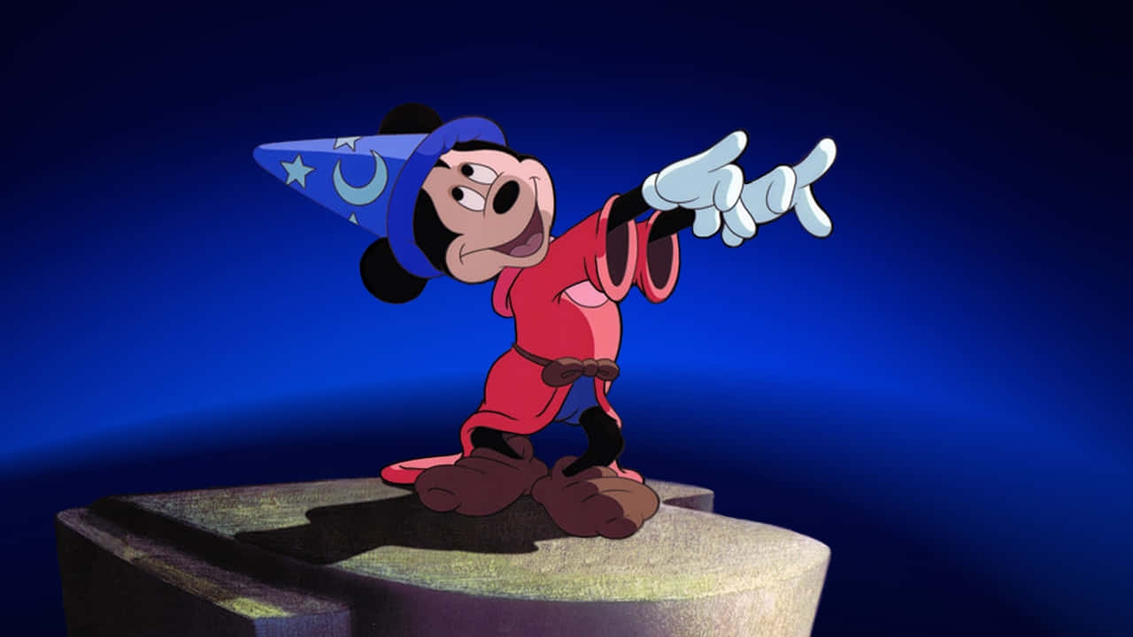 Sorcerer's Apprentice Mickey On Cliff Wallpaper