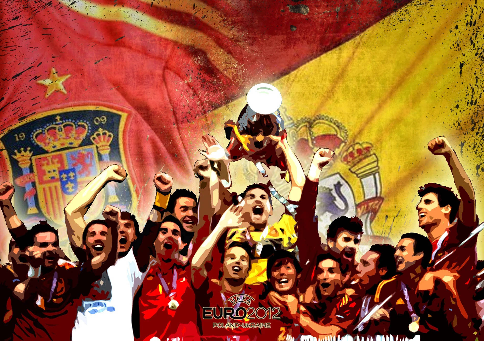 Spain National Football Team Vector Art Wallpaper