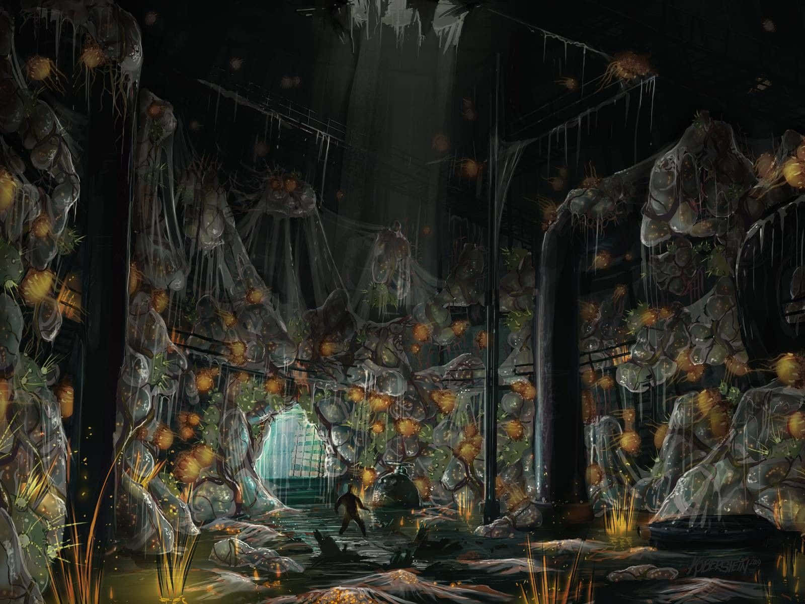 Spectacular 3d Painting Depicting A Fantastical World Wallpaper