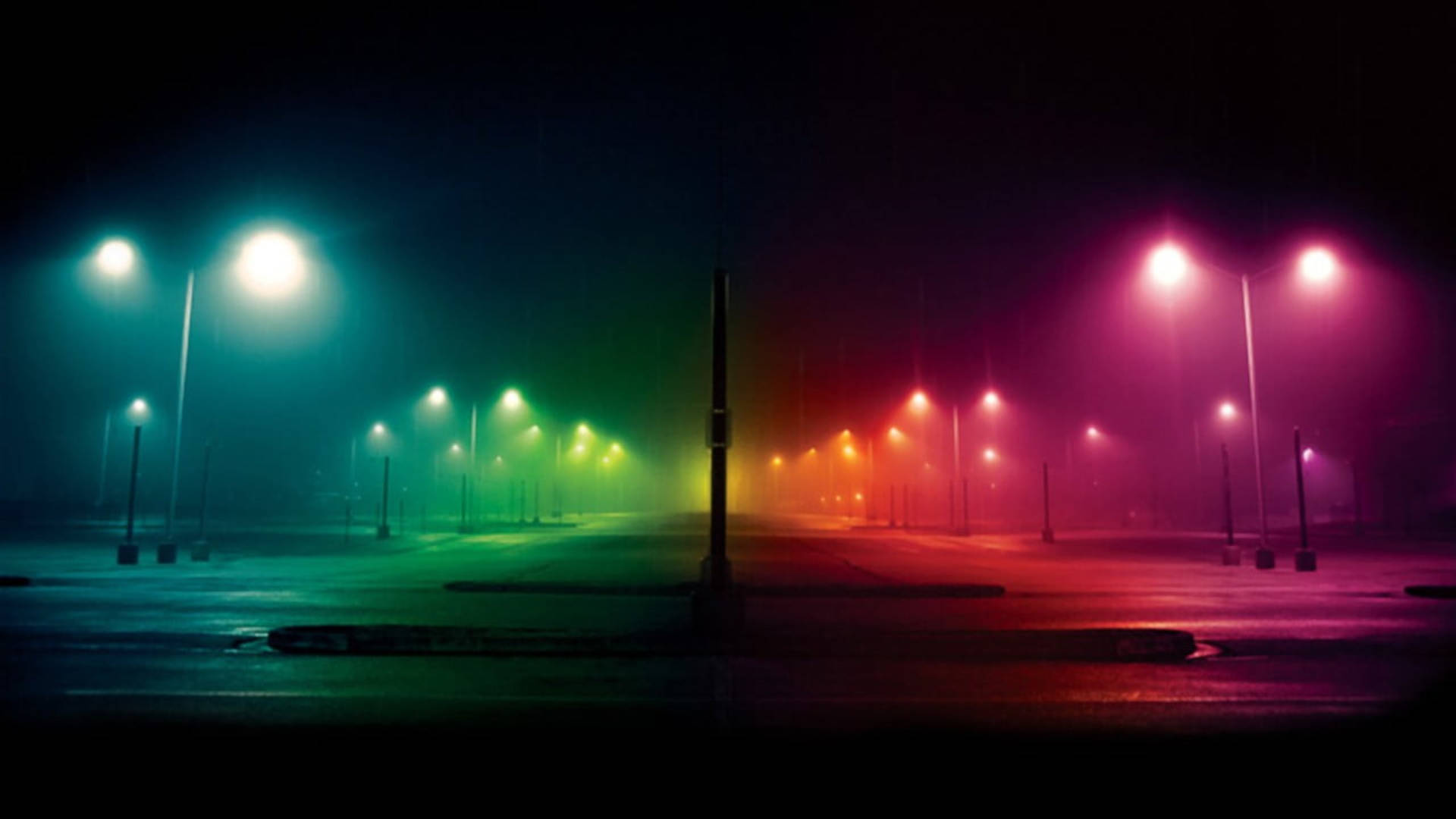 Spectrum Street Lamp Post Wallpaper | WallpapersOK