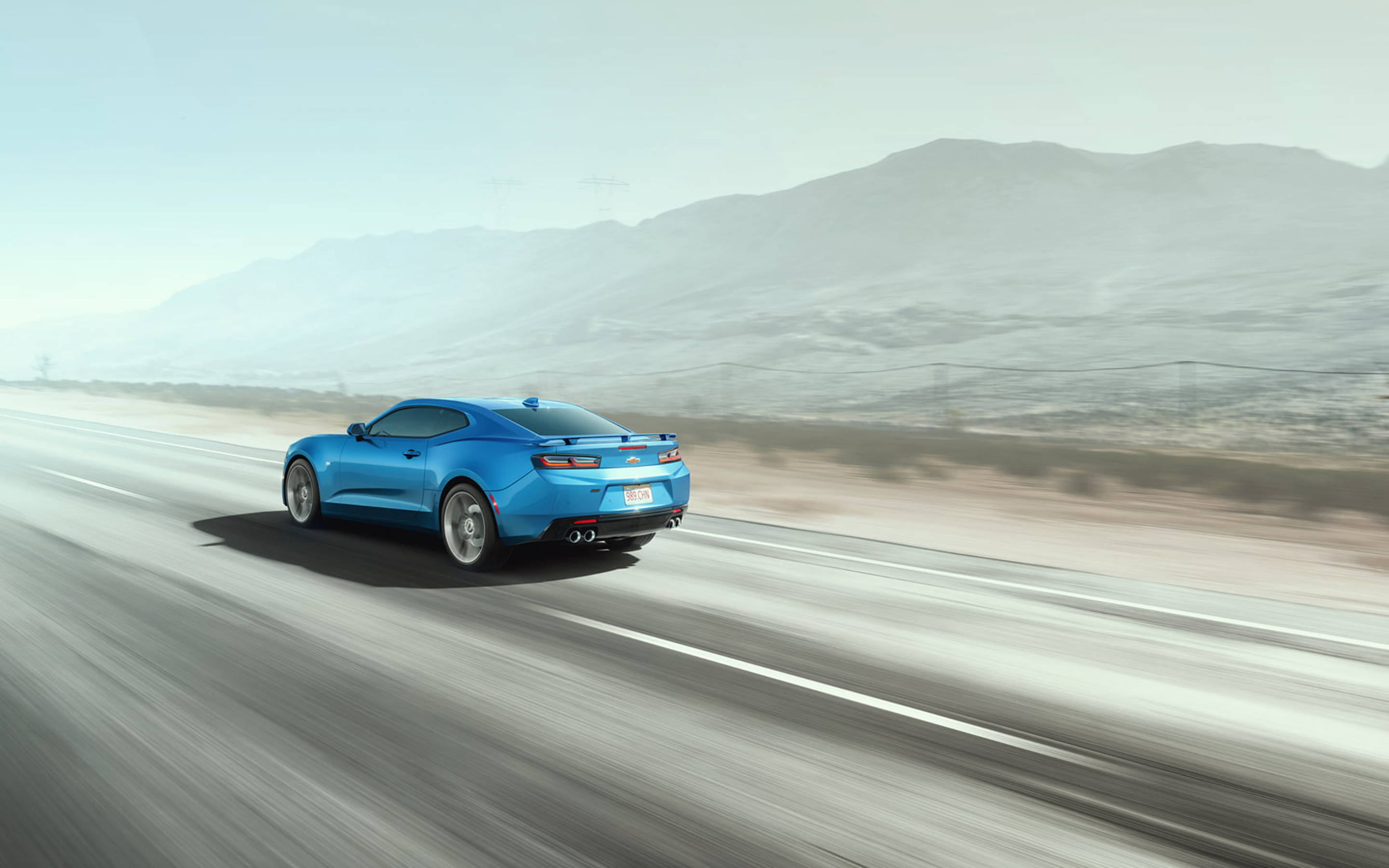 Speeding Chevrolet Camaro Muscle Cars Wallpaper