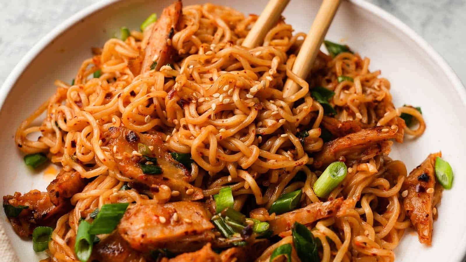 Spicy Chili Garlic Noodles Wallpaper