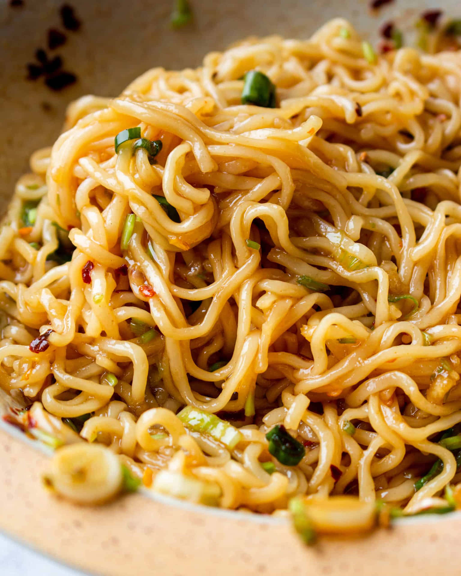 Spicy Chili Oil Ramen Noodles Wallpaper