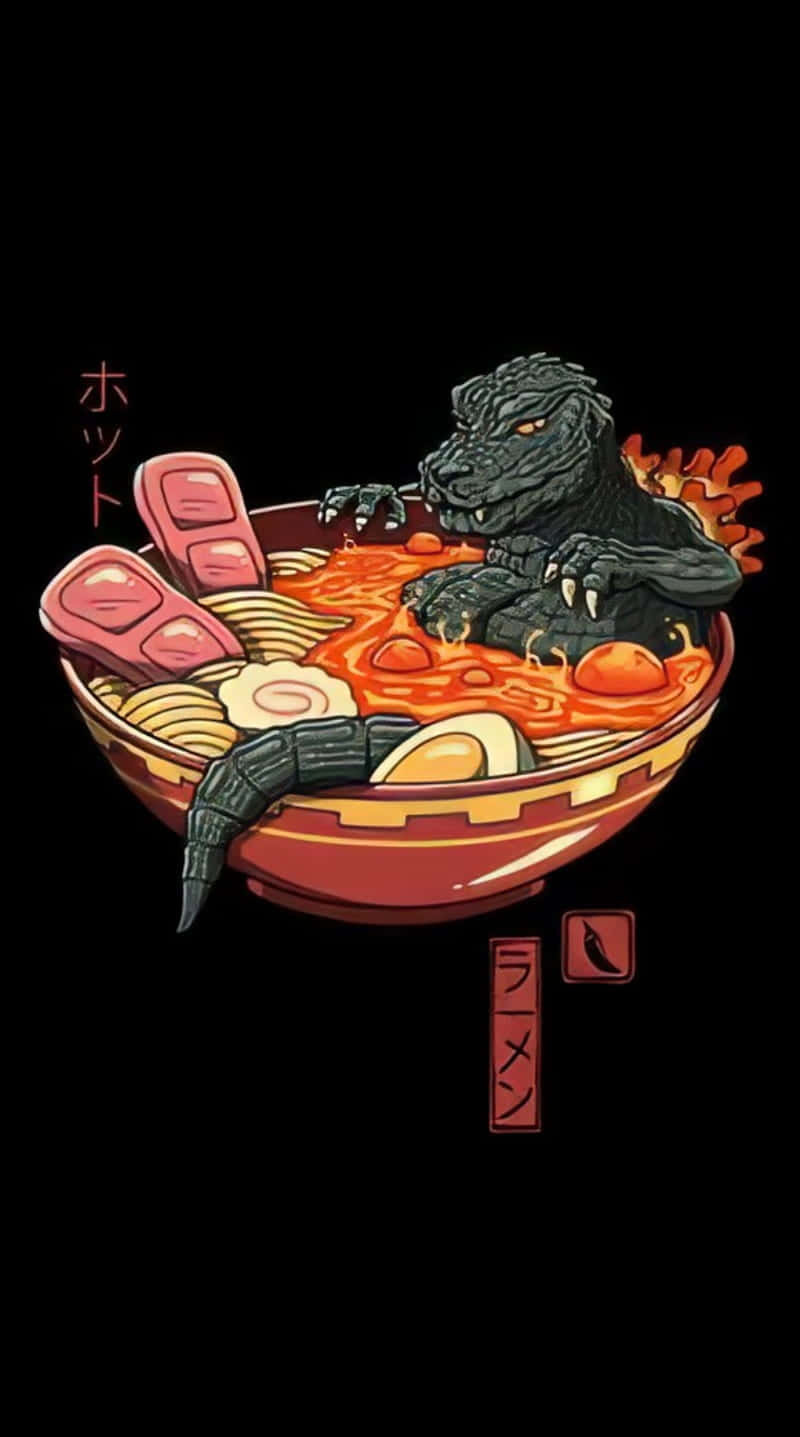 Spicy Lava Ramen King Sticker Wallpaper