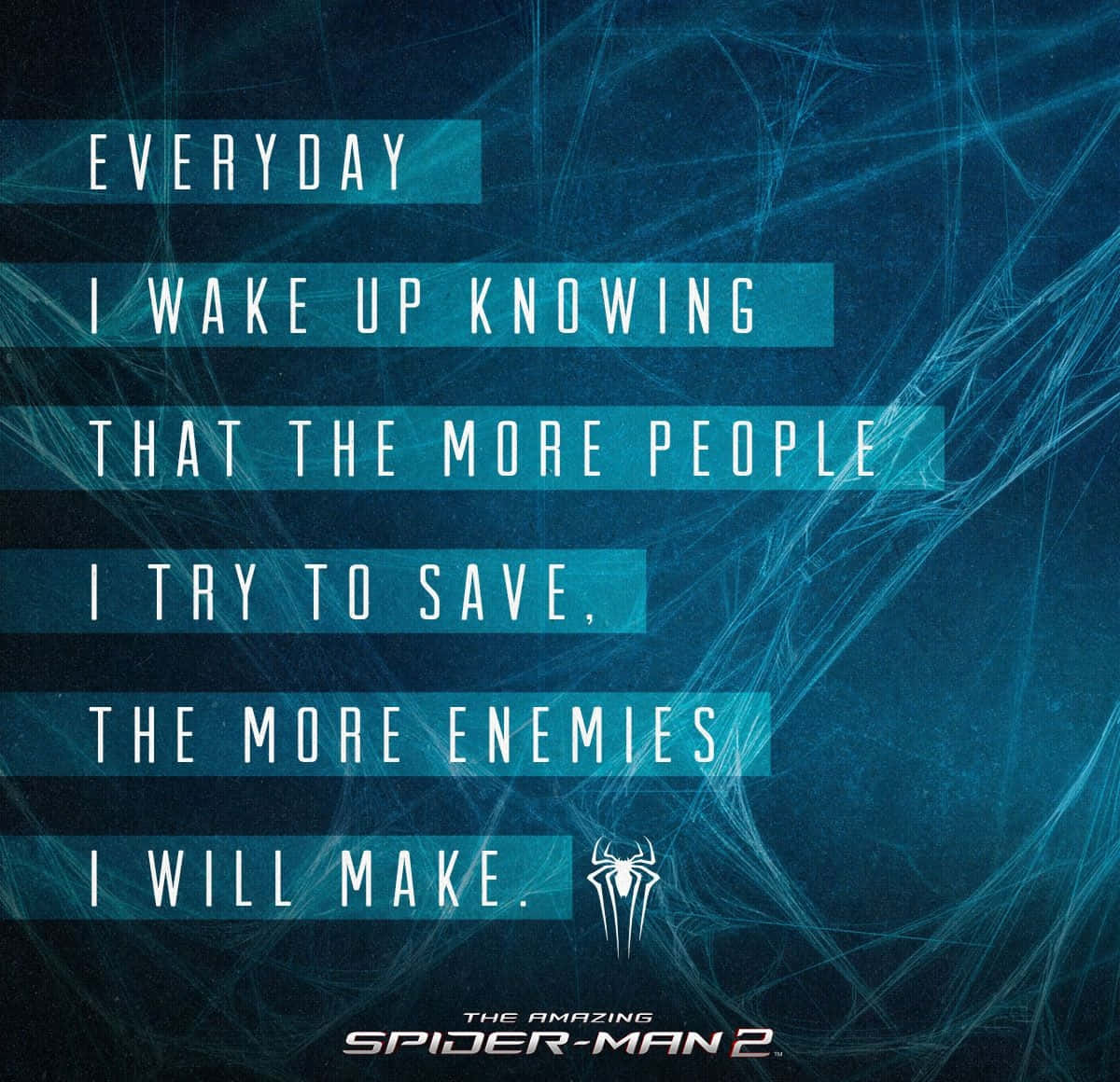 Spider Man Quote Graphic Wallpaper