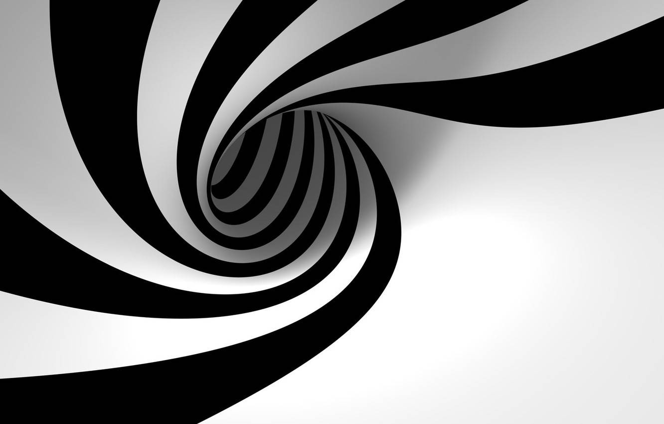 Spiral Black Trippy Wallpaper