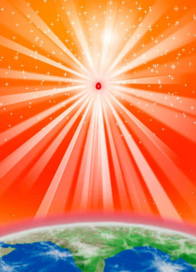 Spiritual Light Over Earth Wallpaper