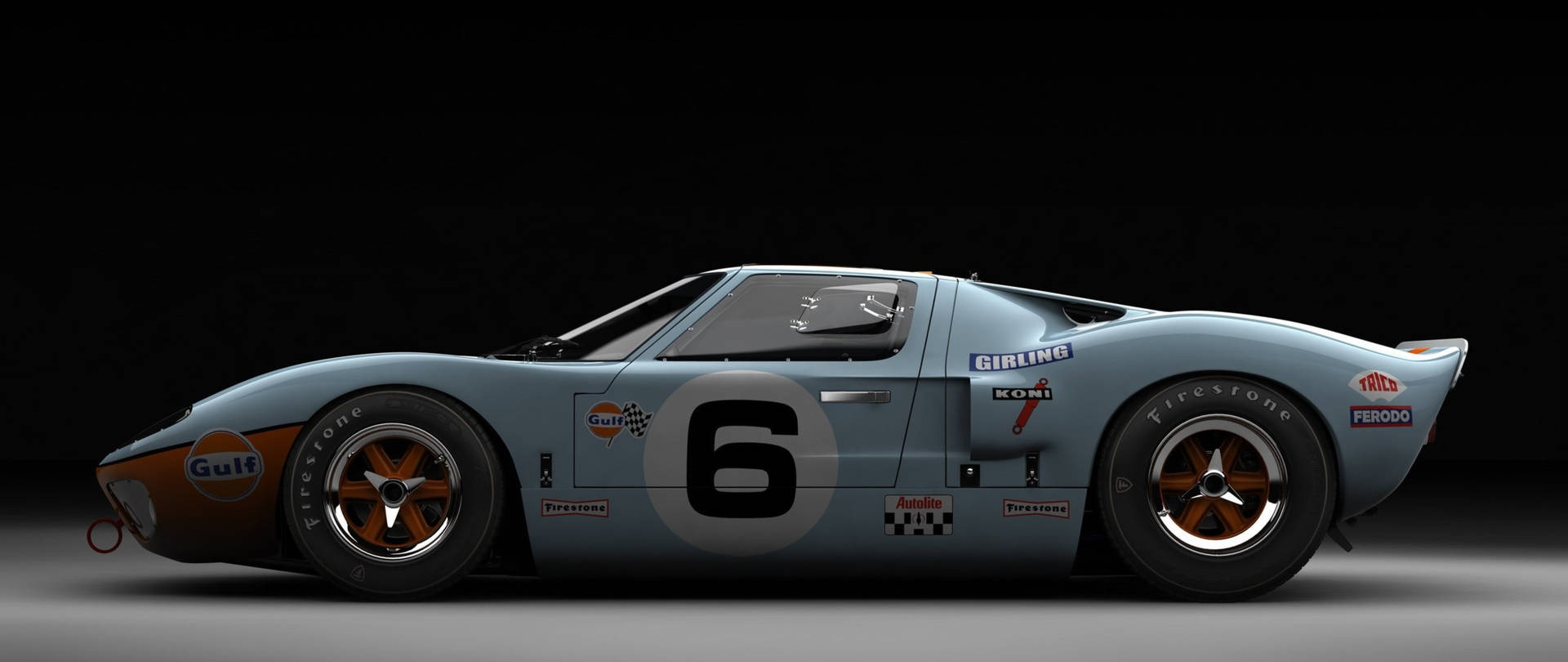 Sports Car Ford Gt40 Side View Wallpaper | WallpapersOK
