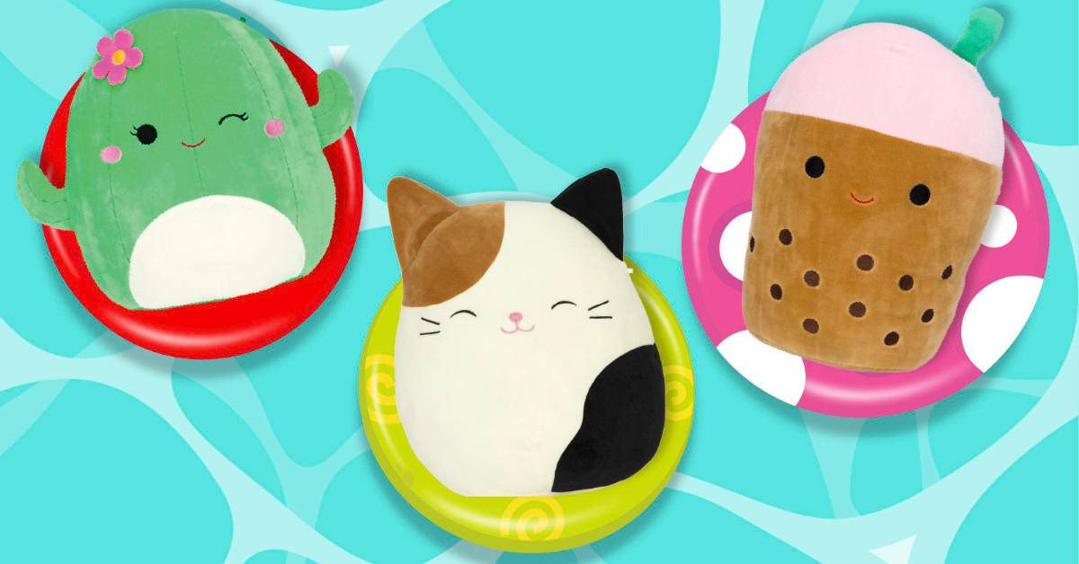 Squishmallows In Swimming Pool Wallpaper