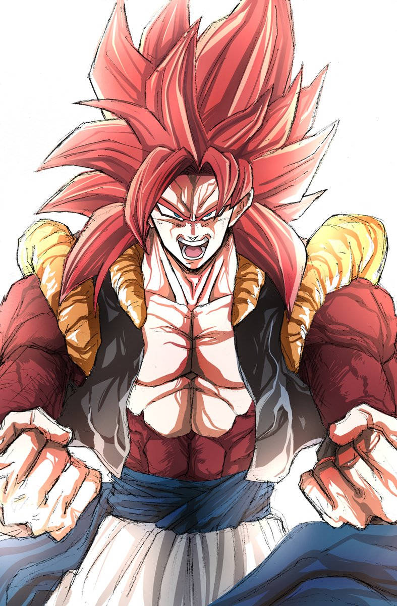 Ssj4 Gogeta White Wallpaper