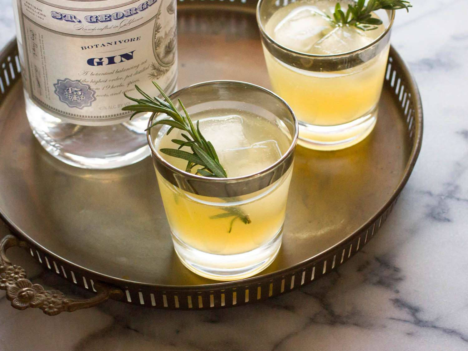 St. George Botanivore Gin With Charred Lemon Wallpaper