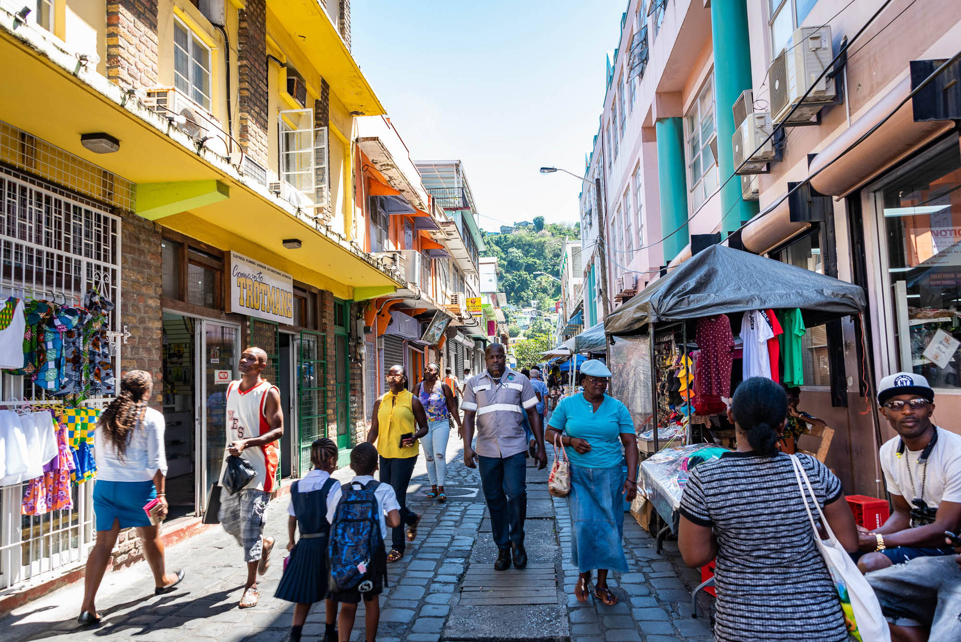 St Vincent And The Grenadines Kingstown Street Wallpaper