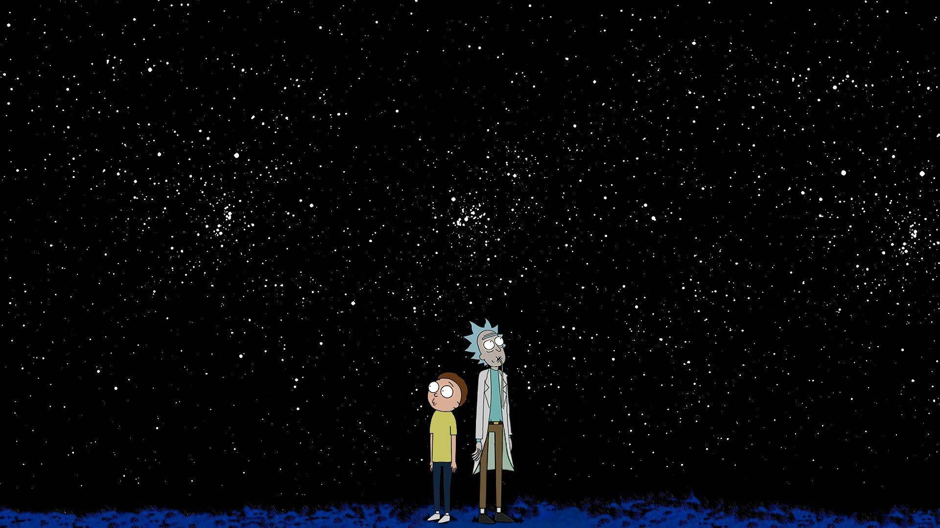 Star Gazing Rick And Morty 4k Wallpaper