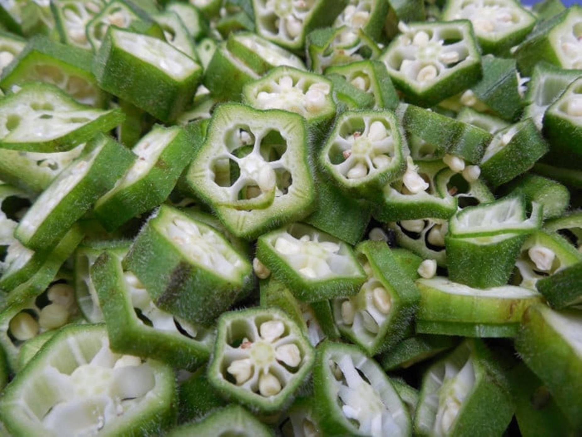 Star-shaped Chopped Okra Wallpaper