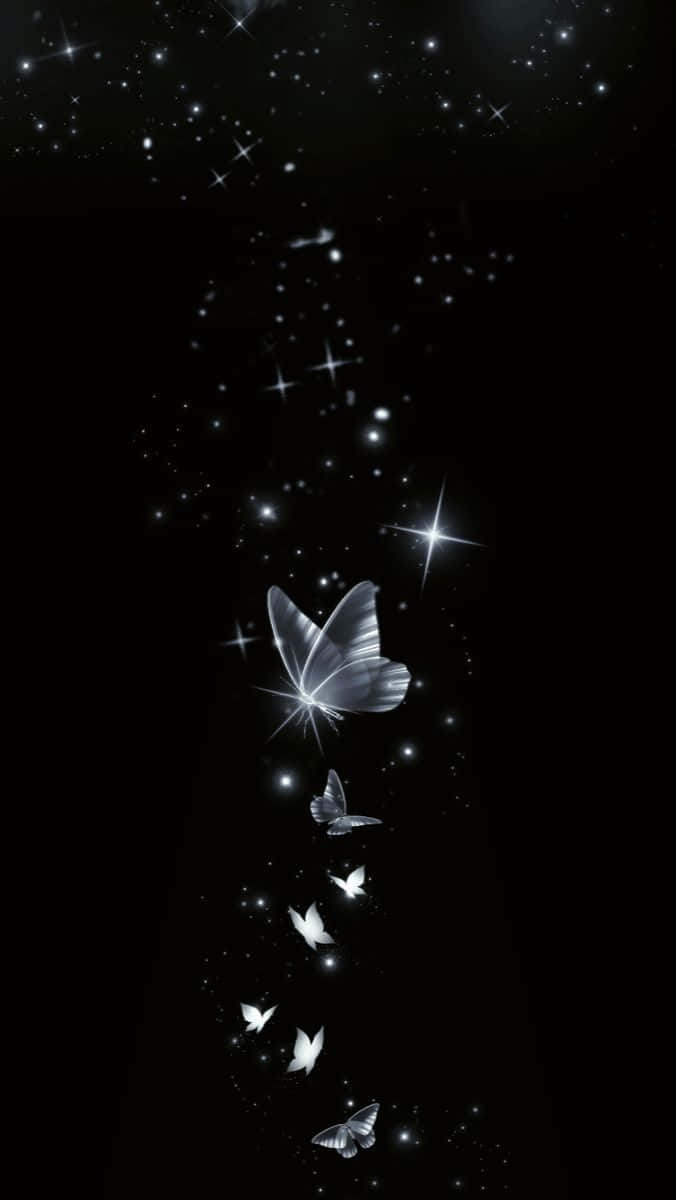 Starry Night Butterflies Wallpaper