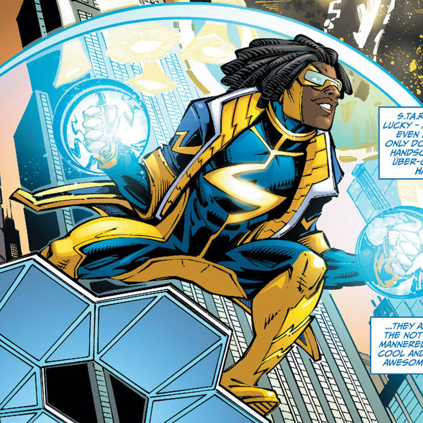 Static Shock Action Comic Panel Wallpaper