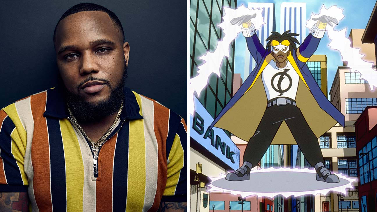 Static Shock And Screenwriter Comparison Wallpaper