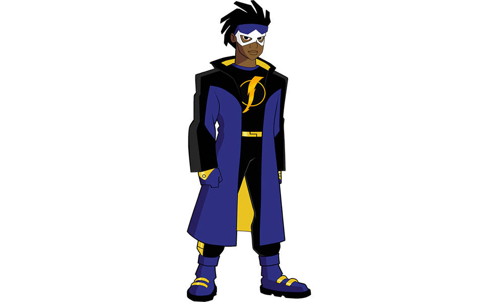 Static Shock Black And Violet Costume Wallpaper