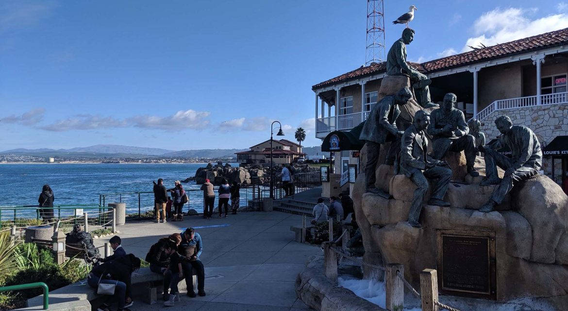 Statue Monument In Cannery Row Wallpaper