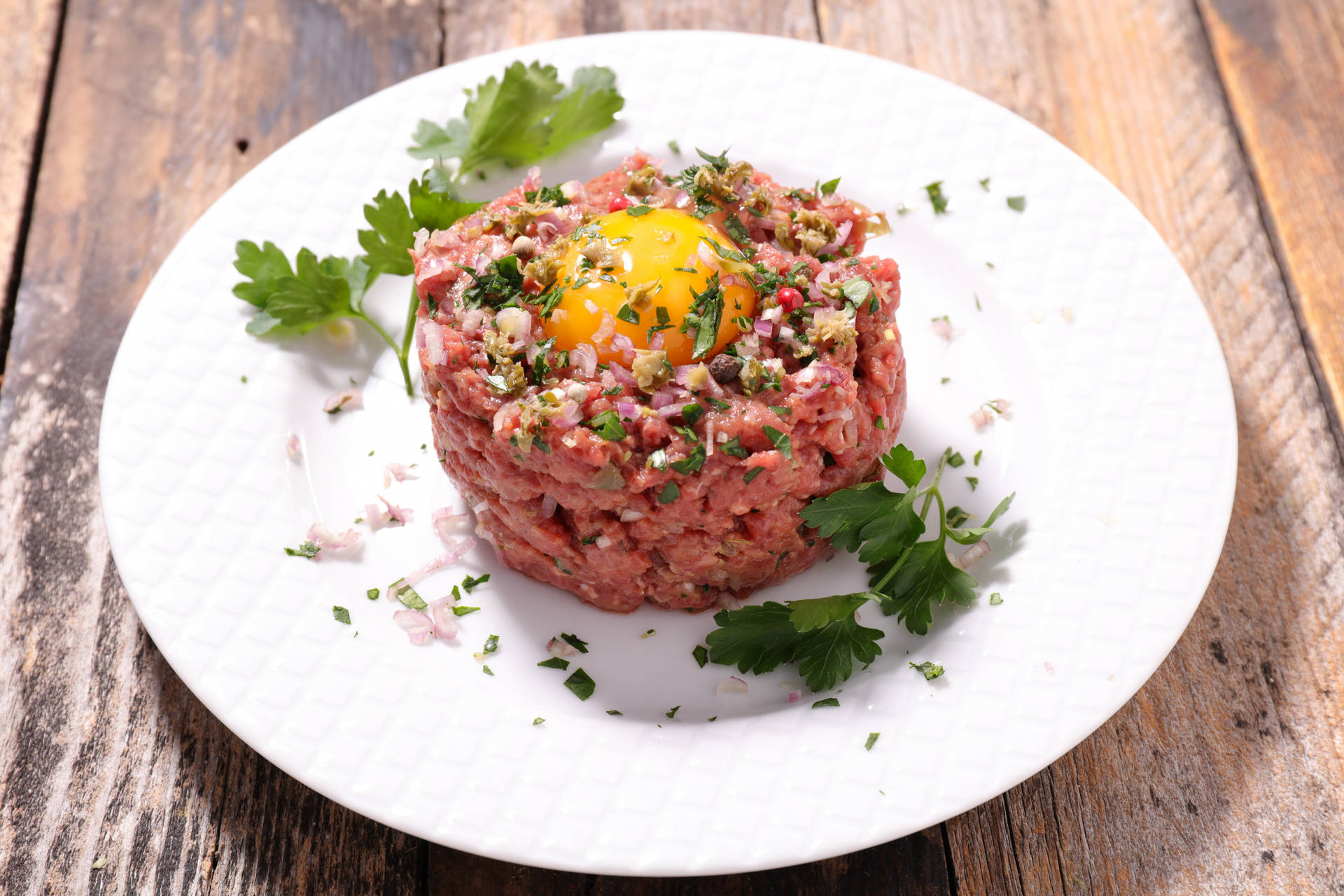 Steak Tartare With Herbs Wallpaper